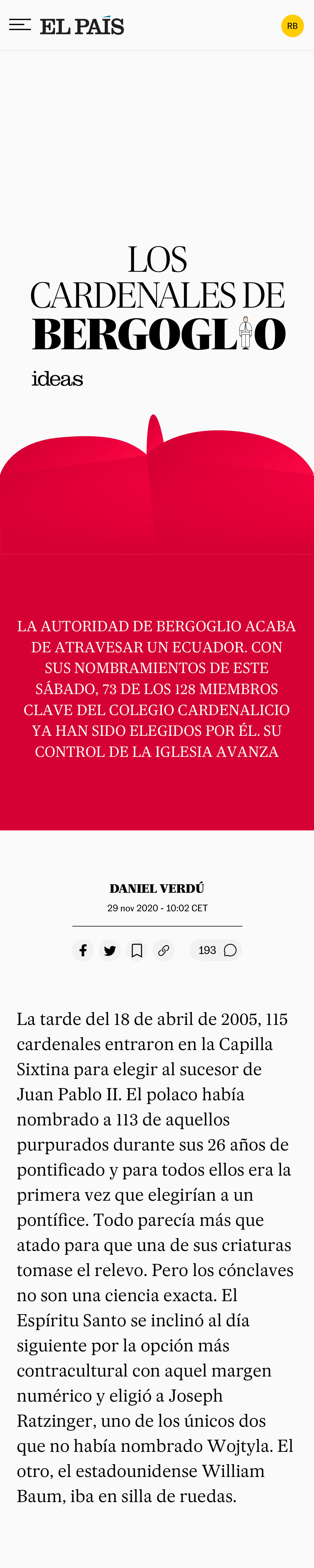 Los cardenales de Bergoglio